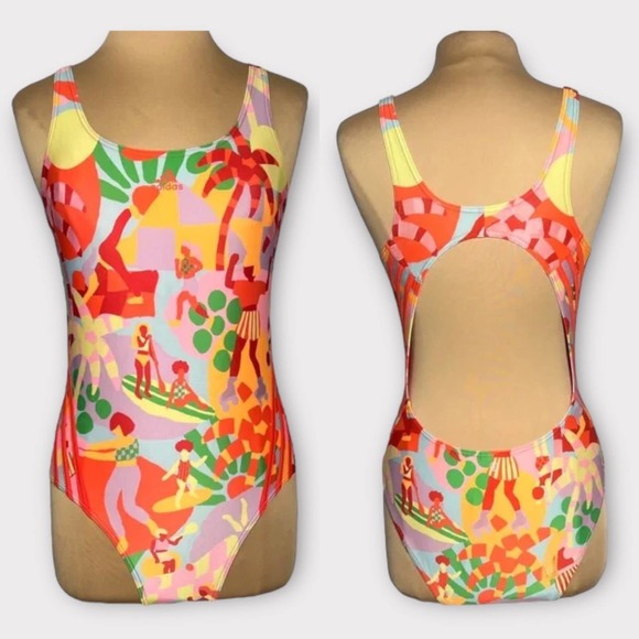 Adidas x FARM Rio (14) Swimsuit Pearl Citrine - Picture 3 of 10